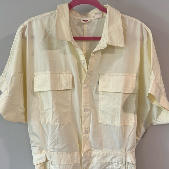 Levi’s - lemon yellow romper jumpsuit, new, xl - Picture 2 of 16